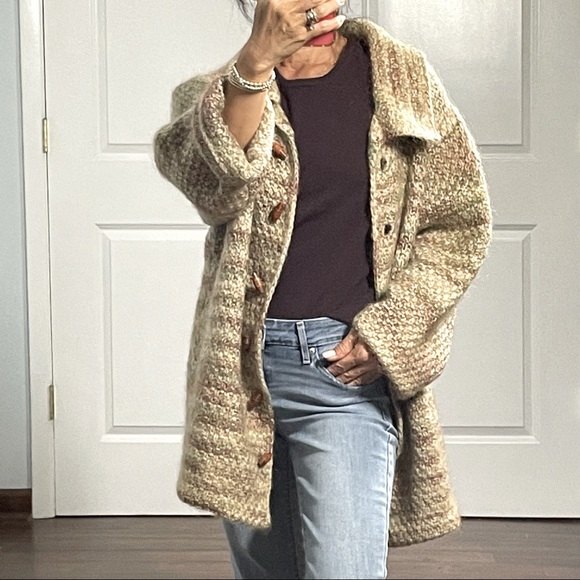 Vintage Handmade Chunky Jacket 3/4 sleeves - Picture 2 of 10